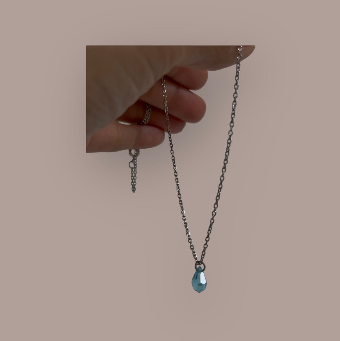 Teardrop Zircon Gemstone Necklace