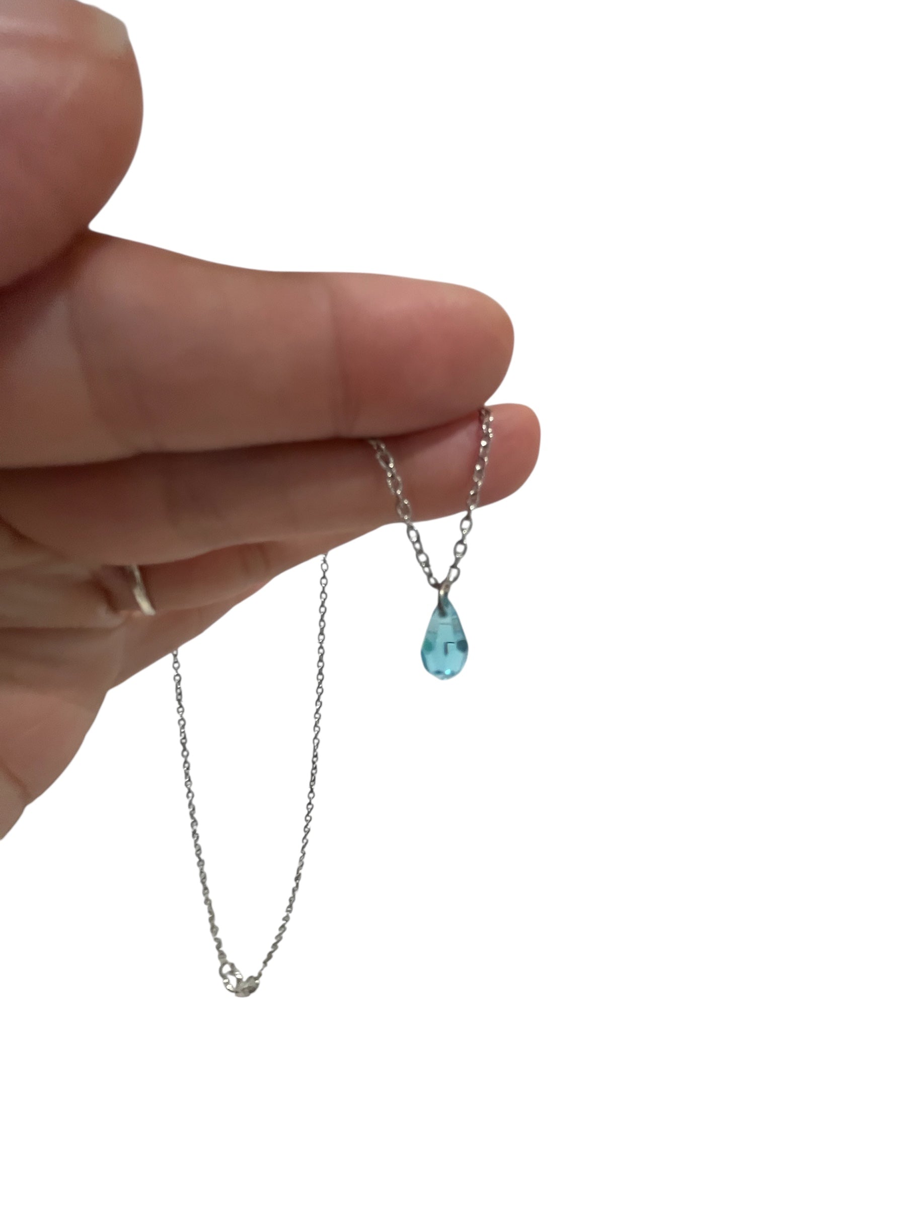 Teardrop Zircon Gemstone Necklace